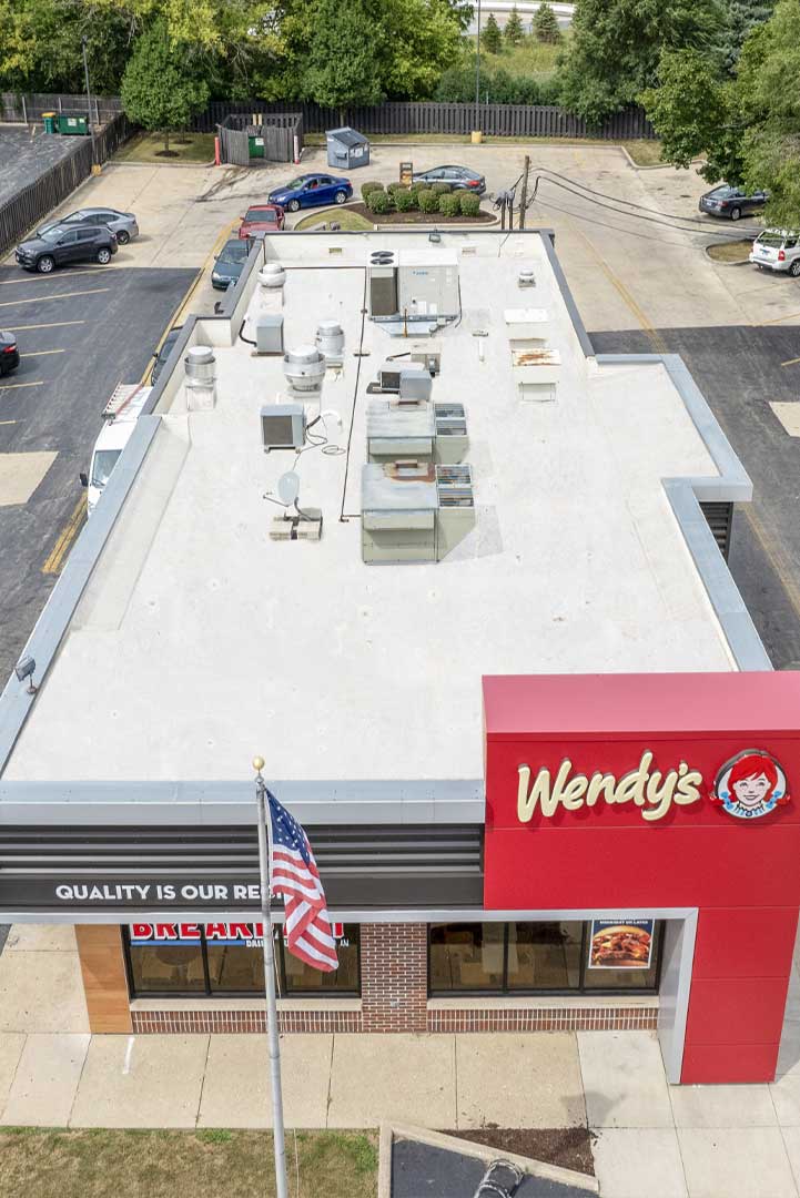 Flat roof project at Wendy's restaurant Flat roof project at Wendy's restaurant