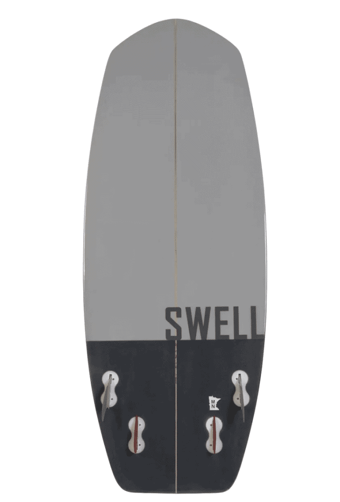 SWELL Itasca 2023 wakesurf board, bottom side, SurfWhisperer Seattle