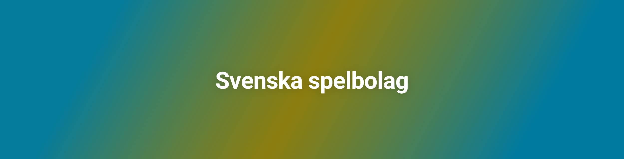 Svenska spelbolag