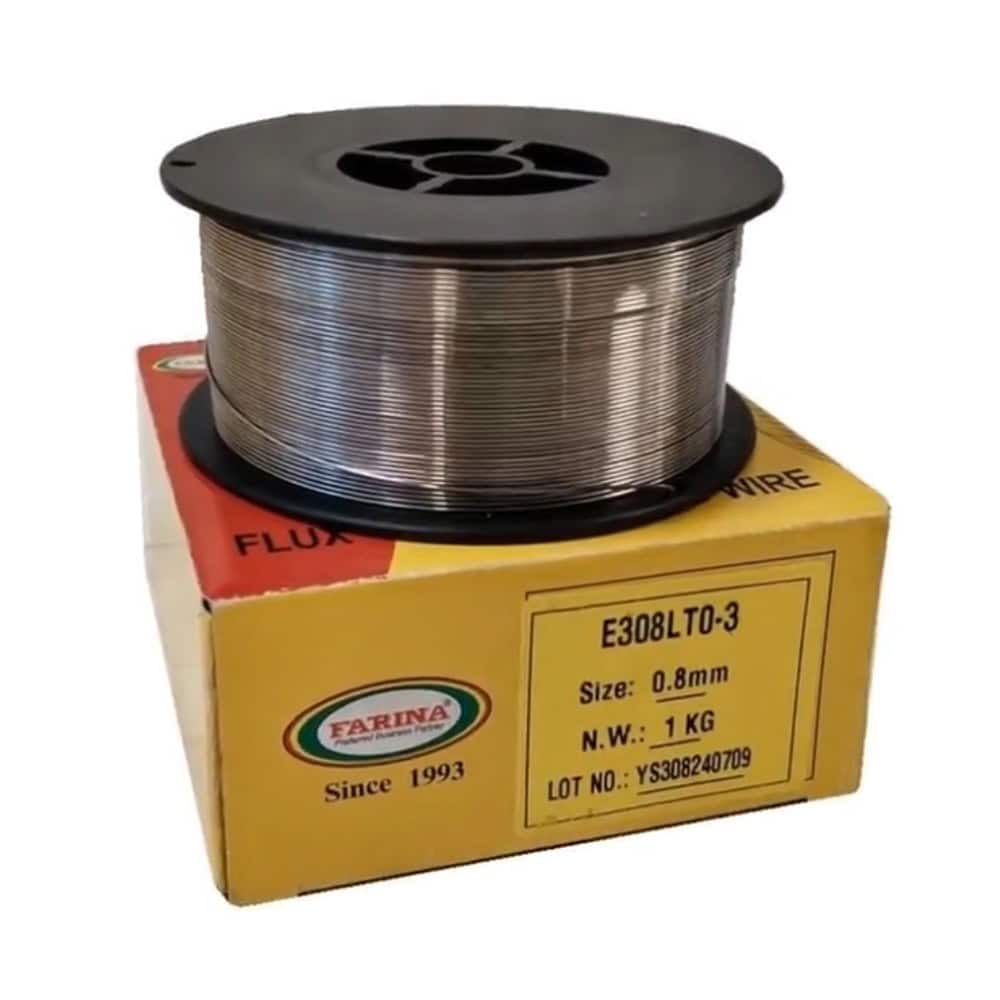 Проволока сварочная порошковая самозащитная FARINA E308LT0-3 ф 0,8 мм (1 кг) D100