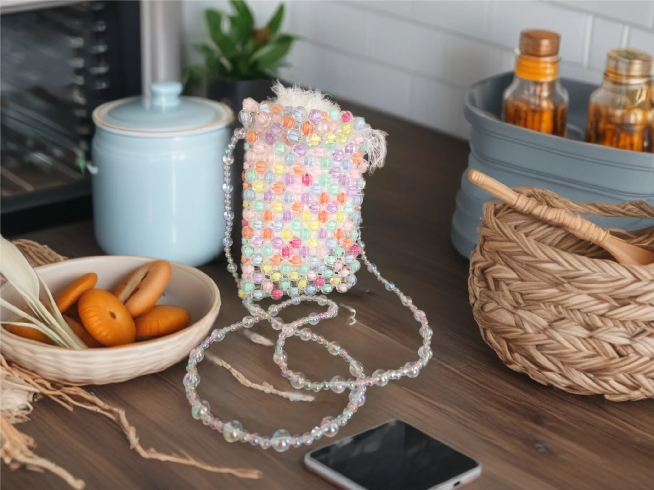 Perlendaschal, pastell für Smartphone
