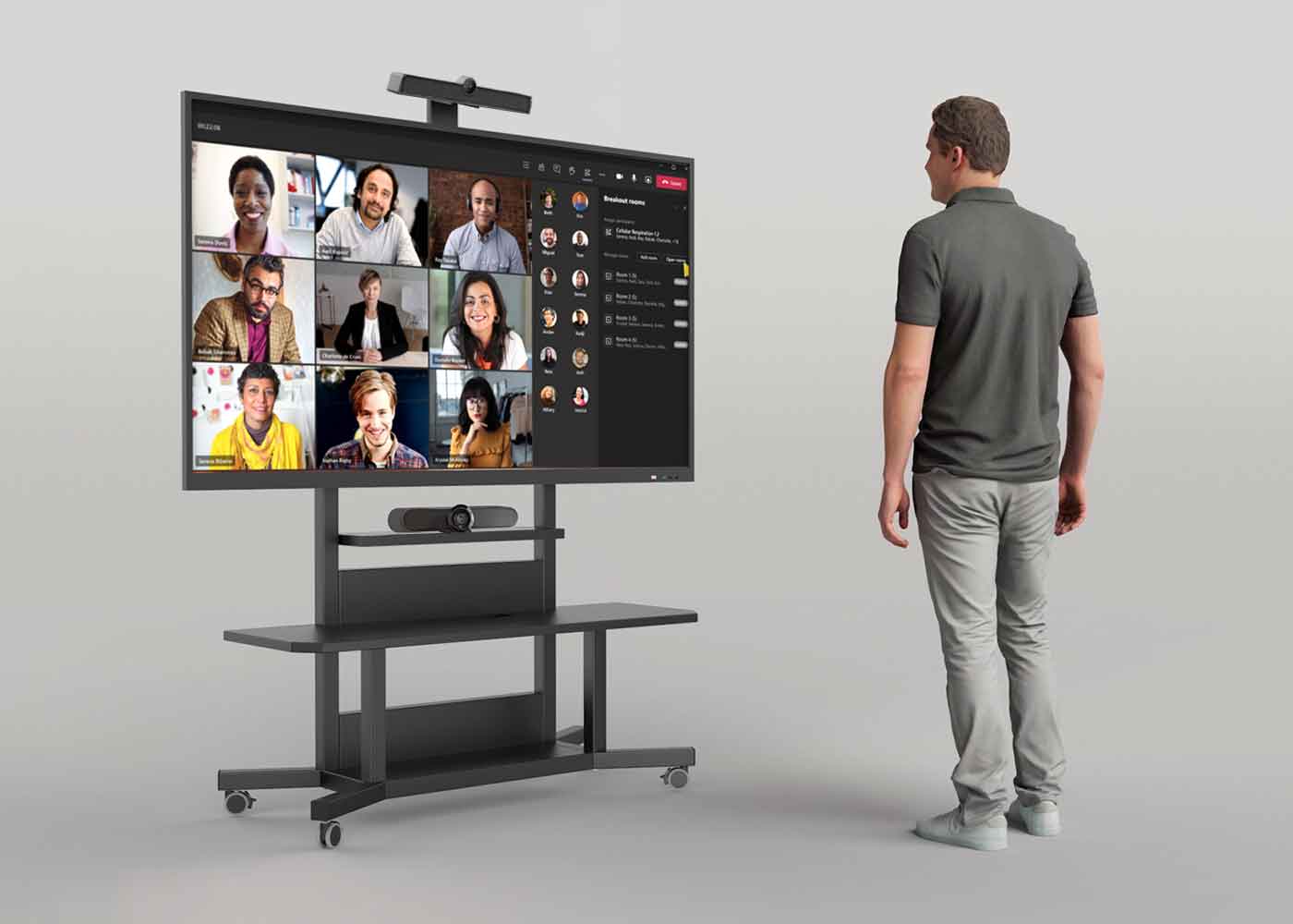 Soporte EXO para tv monitor pantalla interactiva Multi Stand Móvil TV6585