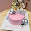 bánh sinh nhật màu hồng cute the cati cake