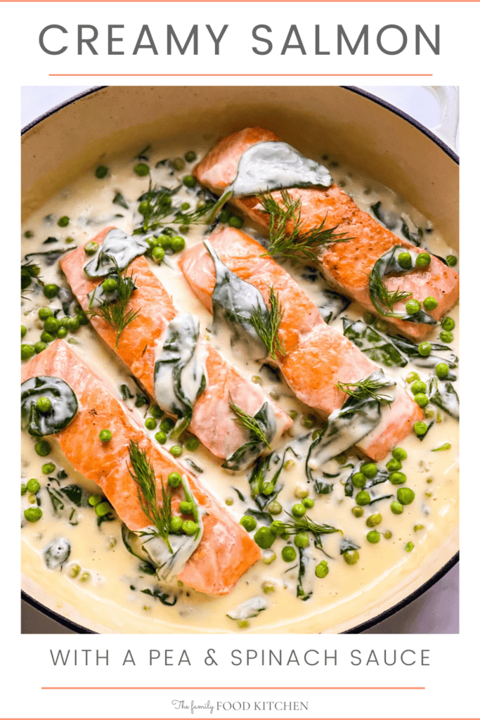 Salmon With Spinach Cream Sauce The Family Food Kitchen
