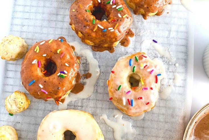 Homemade Donuts are a delicious breakfast treat or snack! Quick to make and healthier than cooking them in oil, 5 Minute Air Fryer Donuts can be customized with different flavored glazes. This is an easy air-fryer dessert recipe.