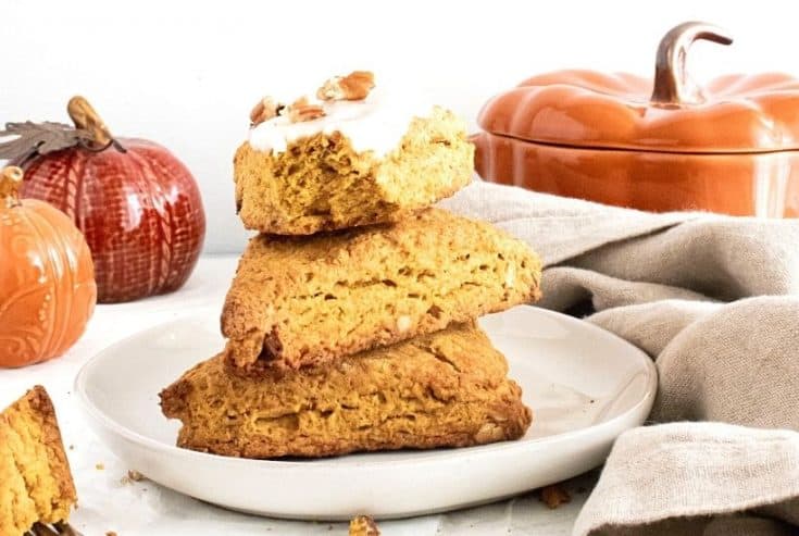 Pumpkin season calls for an easy fall baking recipe. Prepare the perfect fall-flavored Pumpkin Brown Butter Scones using simple, fresh, and flavorful ingredients. These scones are an excellent baked treat to eat for breakfast with coffee or tea. These scones are the perfect fall treat - Super flaky and perfectly spiced. Try this delicious recipe for classic pumpkin scones!