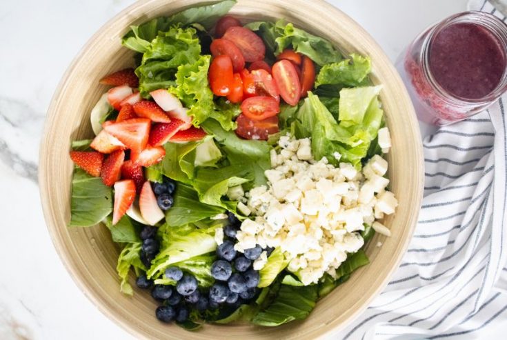 Prepare a fresh and festive salad for the 4th of July with this easy recipe for Red, White & Blueberry Salad. This patriotic recipe is full of flavor and naturally good for you, making it the perfect summer salad recipe