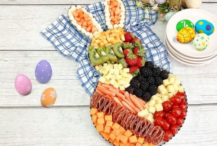 You can't go wrong making this Bunny Charcuterie Board. You'll love how adorable it turns out! This charcuterie board is an easy appetizer idea for your Easter Dinner menu.