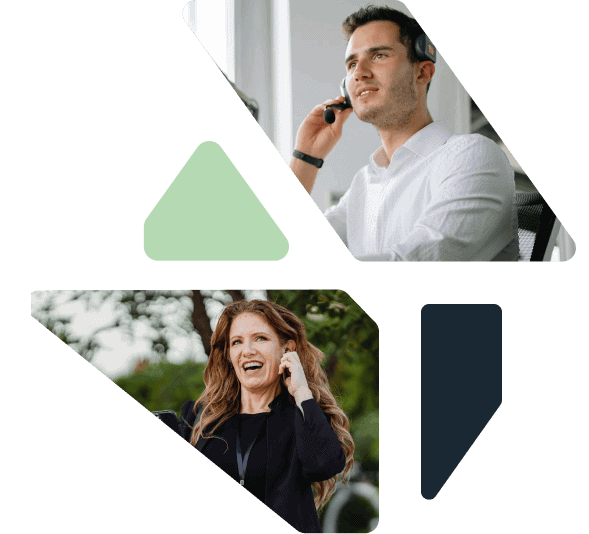 Customer support agent using intelligent assistant for communication.