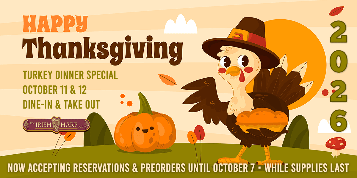 The Irish Harp Pub Thanksgiving Turkey Special