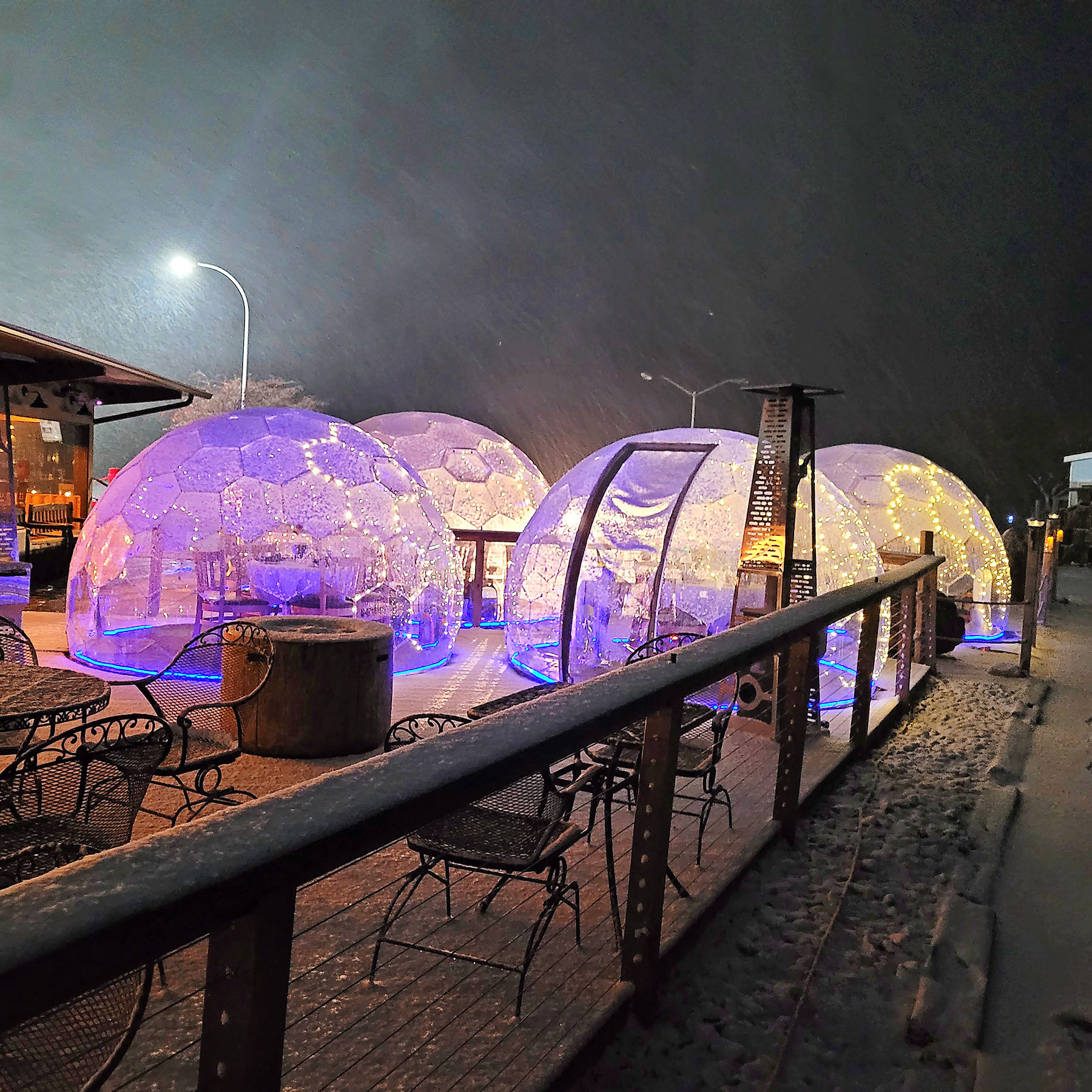 Outdoor Heated Igloo Dining The WindJammer