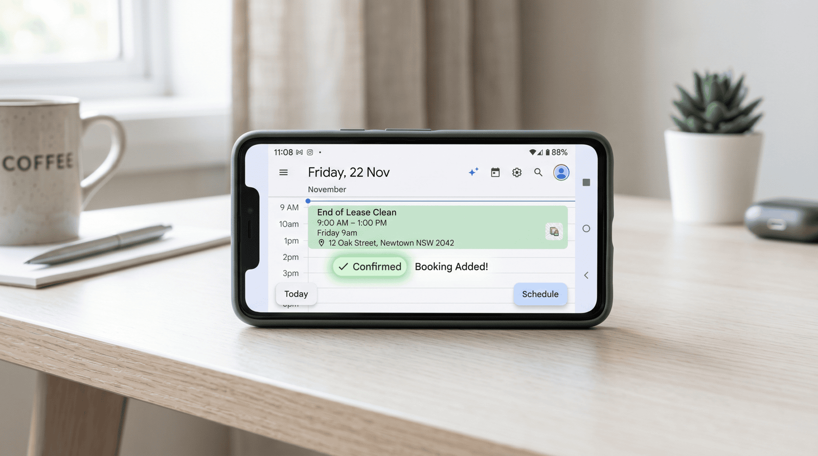 SMS and email follow-up for cleaning business leads