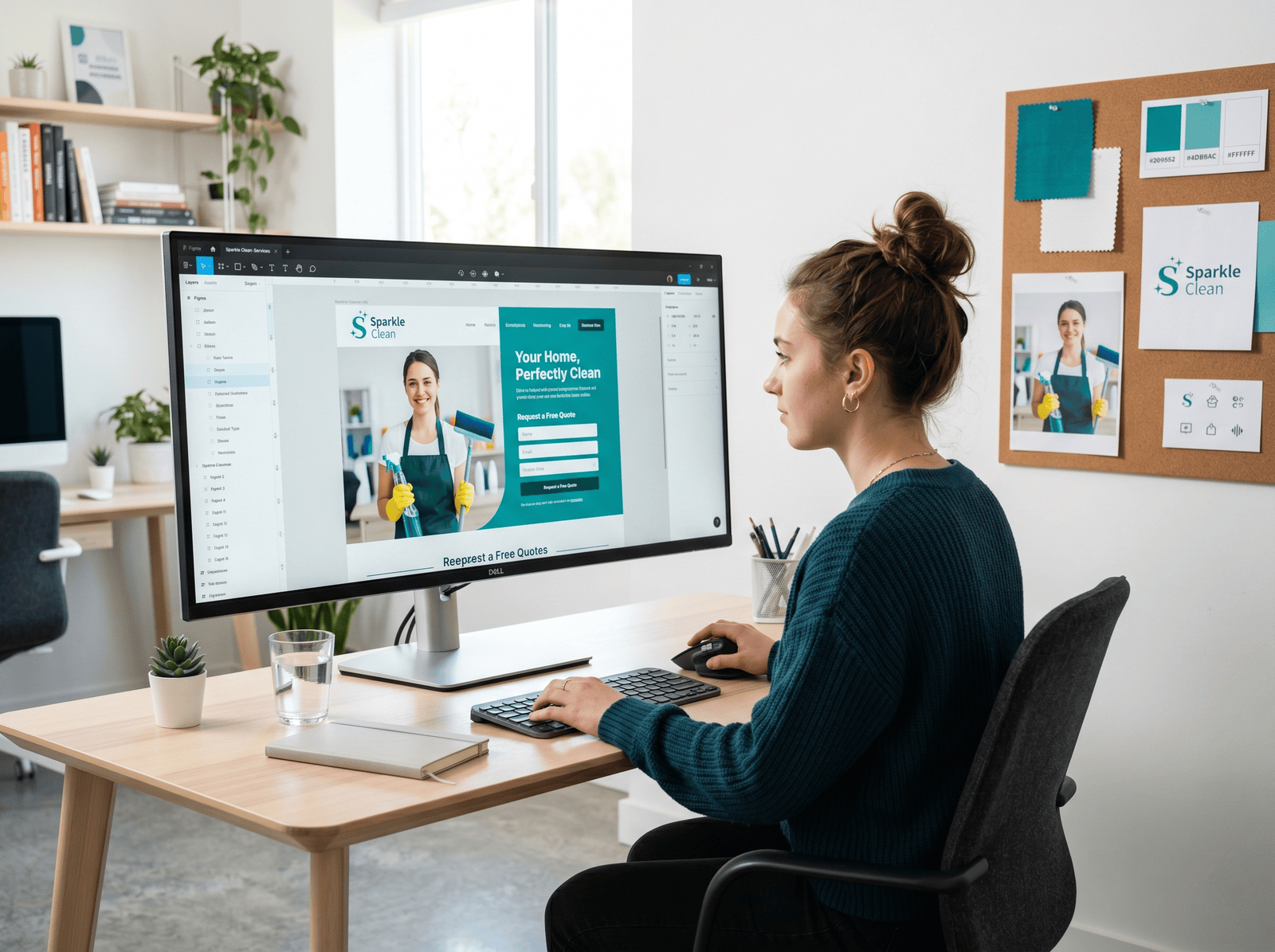 Custom website design for cleaning company with professional branding