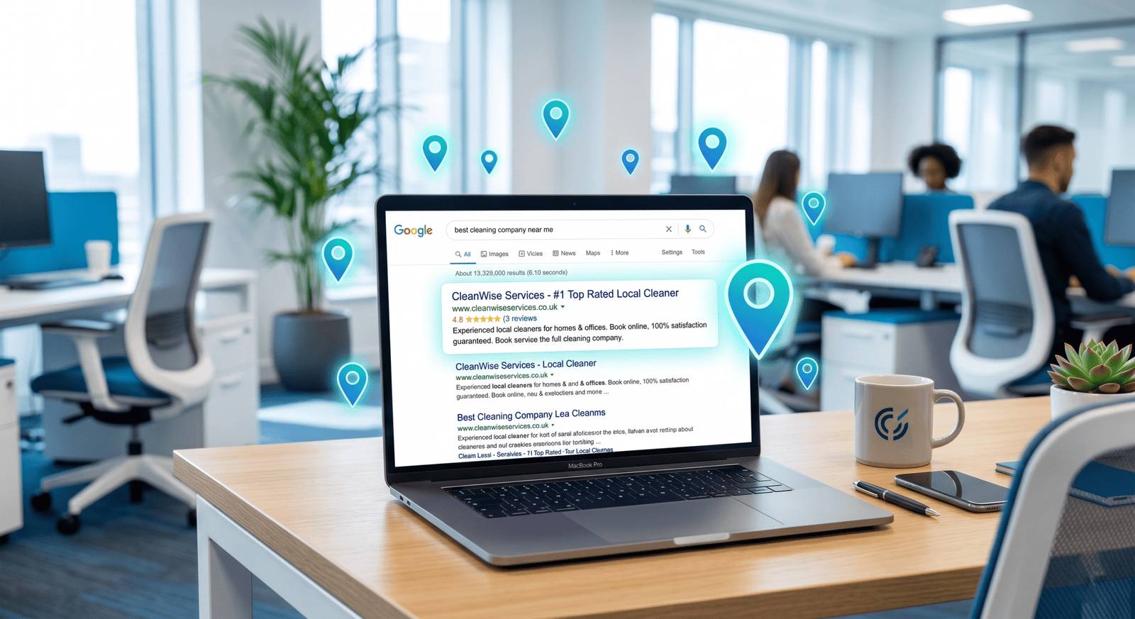 SEO and Google Maps ranking for cleaning businesses