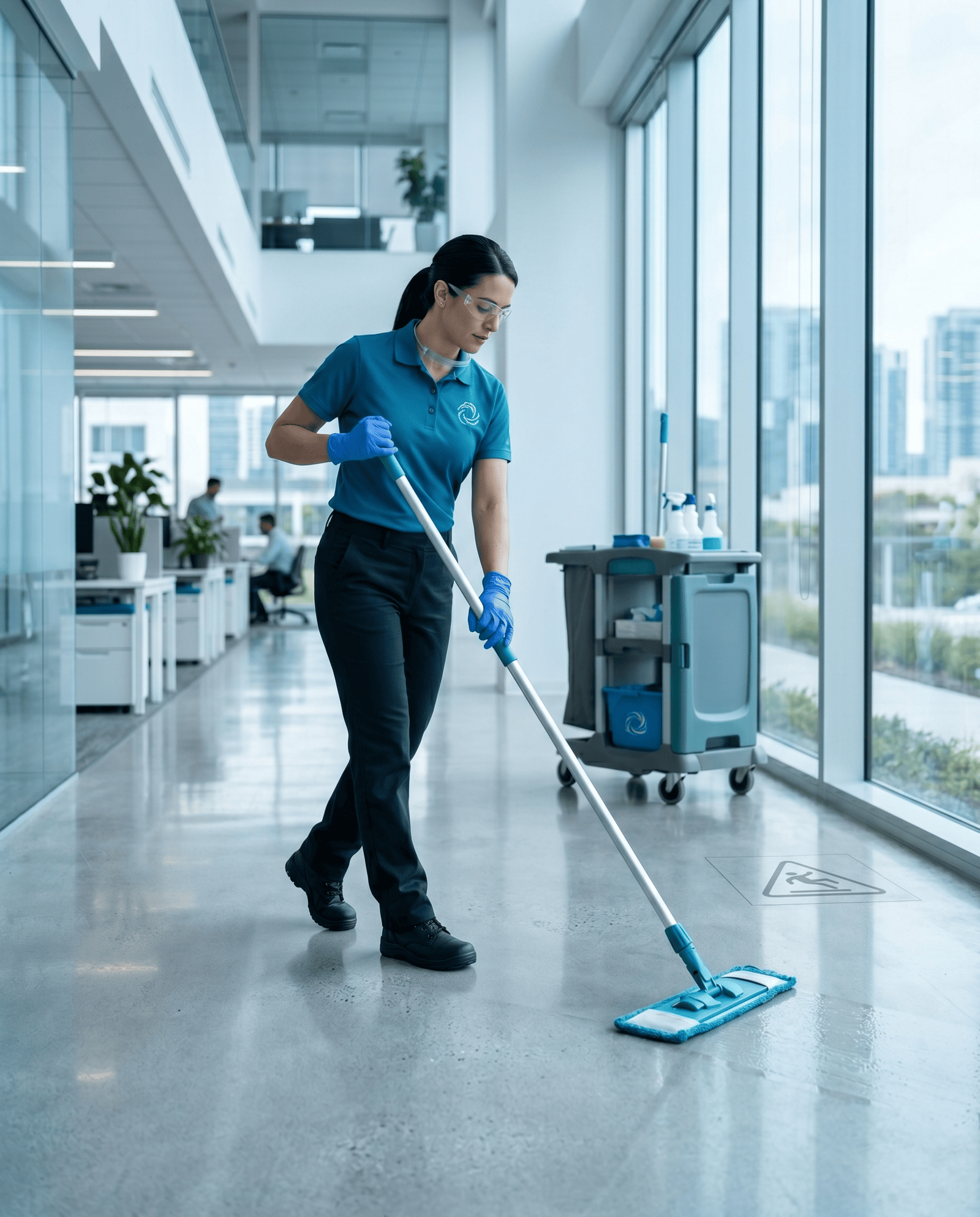 Residential cleaning team cleaning a home in Australia