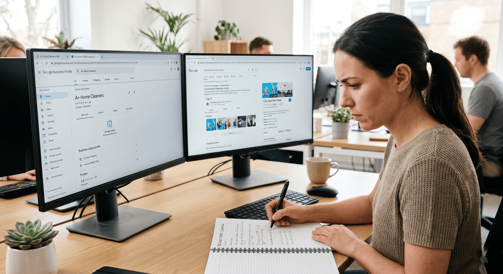 SEO audit for cleaning business website and Google profile