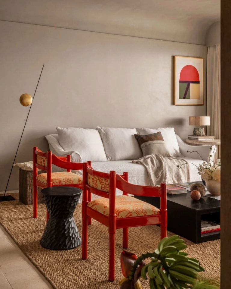 Theory of Living Instagram — bed, lighting, armchair, sofa, chaise longue, indoors, bedroom, living room