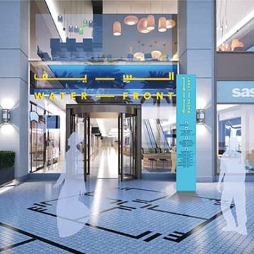 CGI of the entrance to the waterfront in Muscat