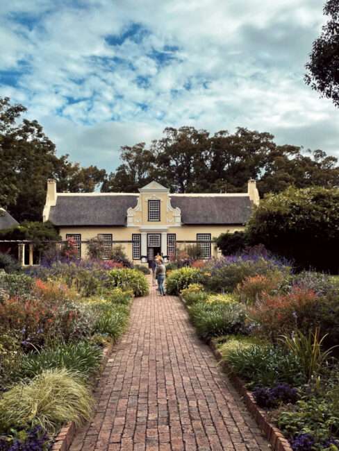 View of manor house at vergelegen wine estate south africa