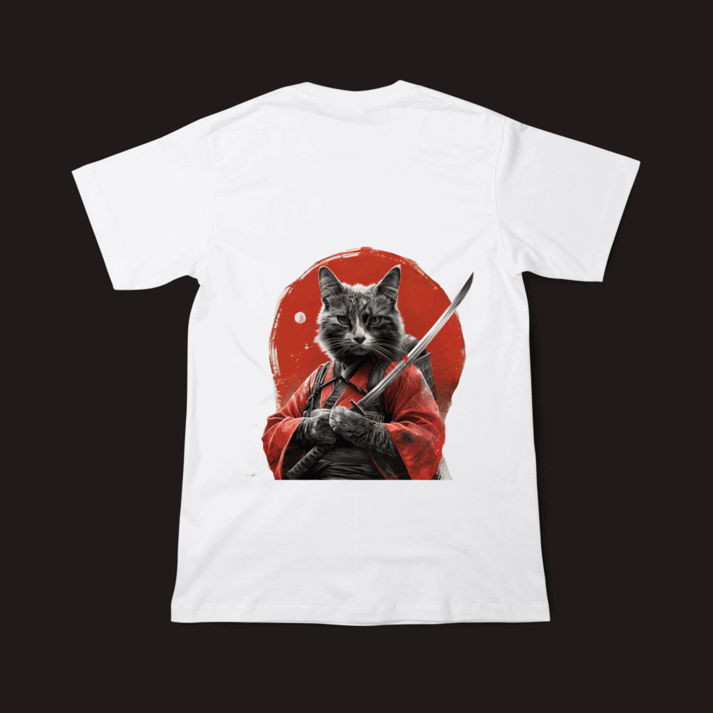 Samurai Whiskers – Classic white T-Shirt