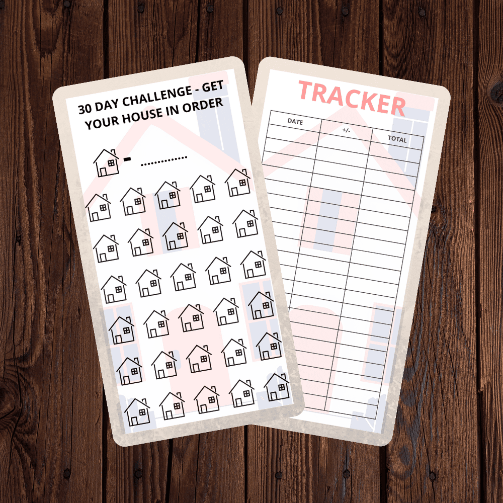 30 Day House Cleaning Challenge Card