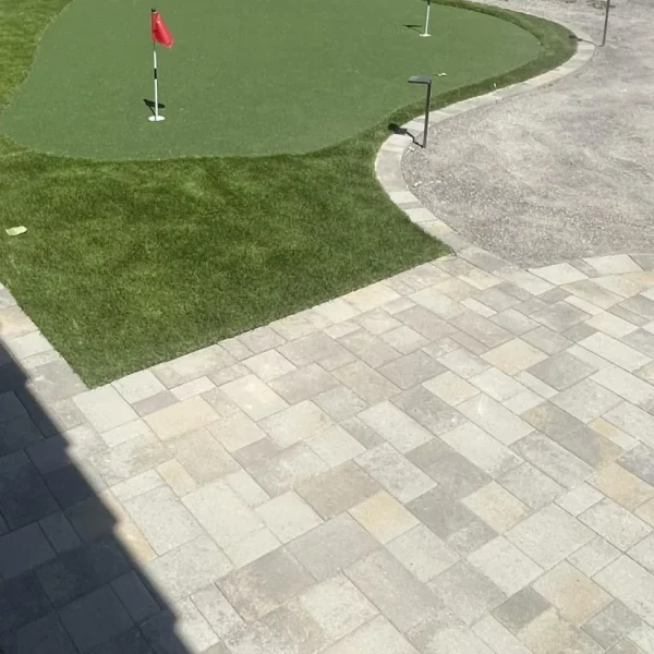 PUTTING GREEN BY TJ LANDSCAPING PUTTING GREEN and Belgard Pavers BY TJ LANDSCAPING