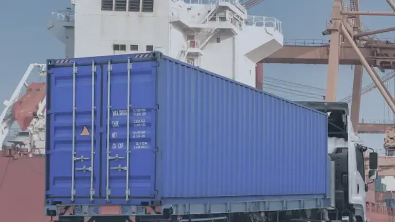 Container with visible barcode being monitored by camera system with VDG SENSE Video Managemnt System through AI Analytics