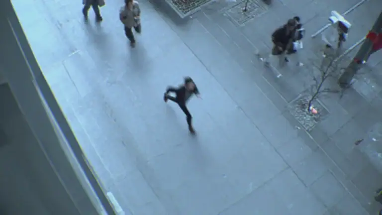 Footage of person running with natural language enhancement search from VDG SENSE Video Managemnt System through AI Analytics