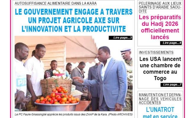  TOGO-PRESSE N° 12219 DU 30 JANVIER 2026