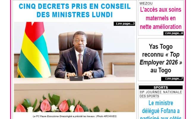  TOGO-PRESSE N° 12222 DU 4 FEVRIER 2026