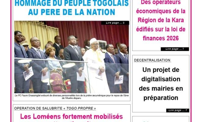  TOGO-PRESSE N° 12225 DU 9 FEVRIER 2026