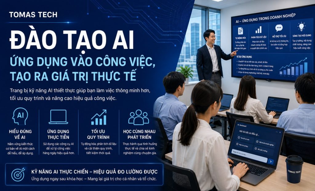 TOMAS TECH ra mắt dịch vụ “Đào tạo ứng dụng AI” — Chương trình thực hành Generative AI cho doanh nghiệp