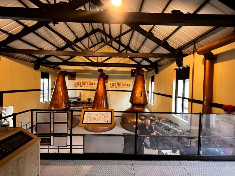 The Stillhouse at Auchentoshan distillery on our distillery tour.