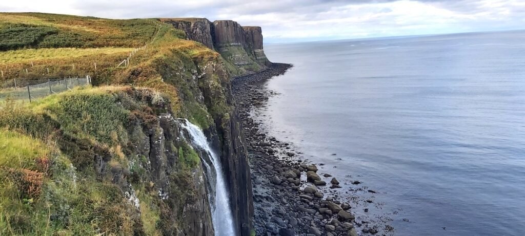 Mealt falls on the Trotternish Peninsula in the Isle of Skye