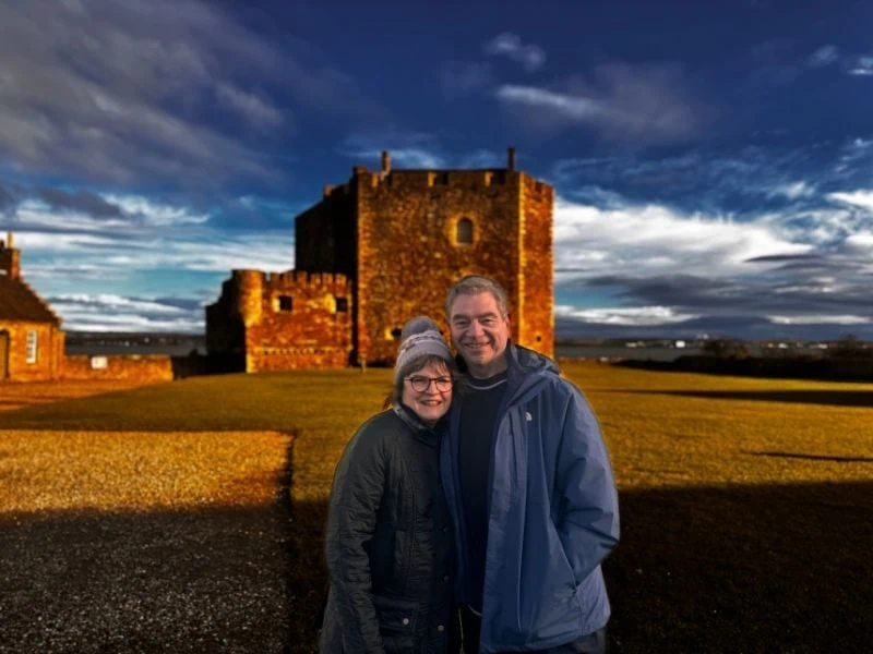 This is an american couple how toured with us on an Outlander Shore excursion from Edinburgh.