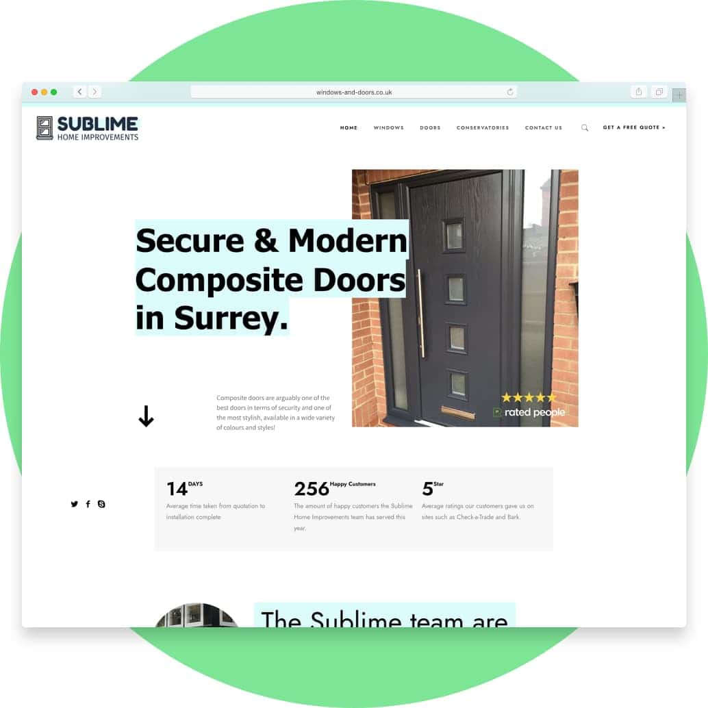 Example Website Design for Trade Company