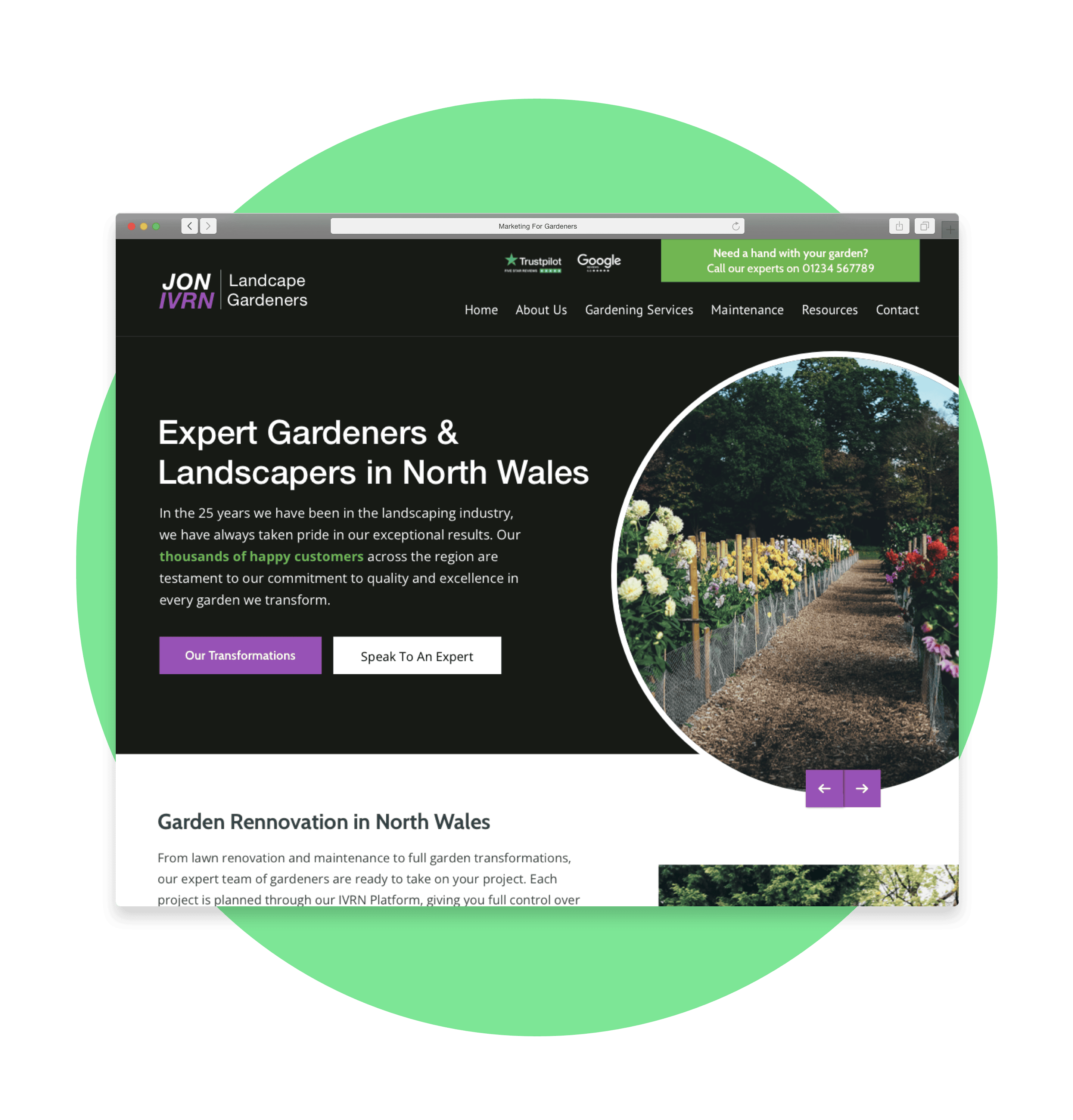 Gardener Digital Marketing Example
