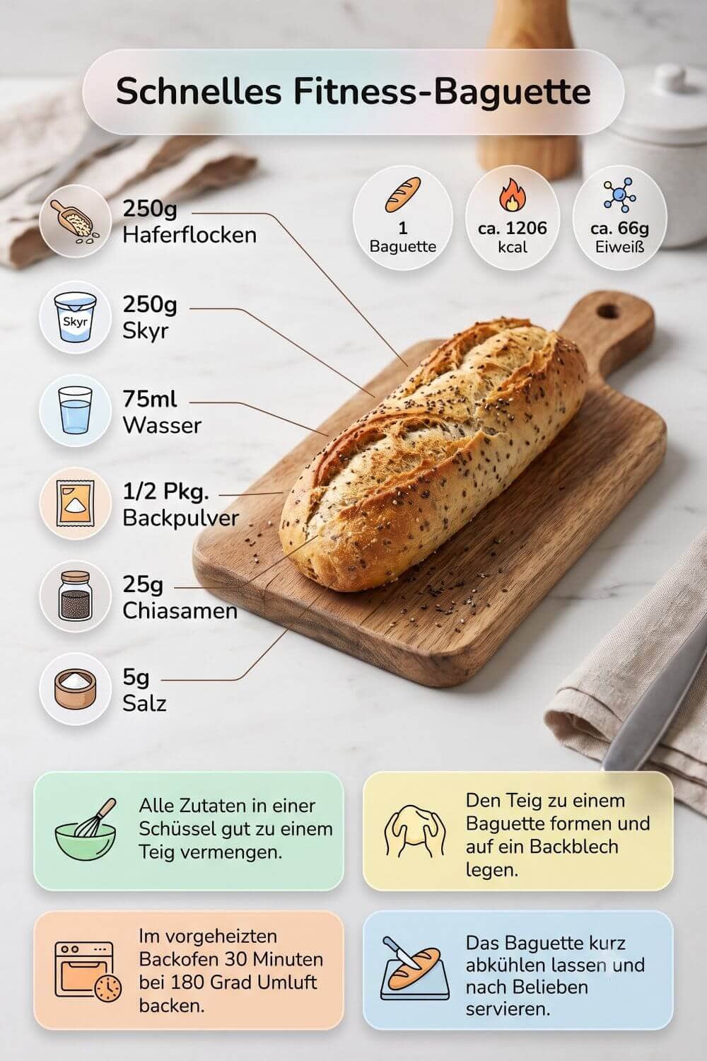 Schnelles Fitness-Baguette