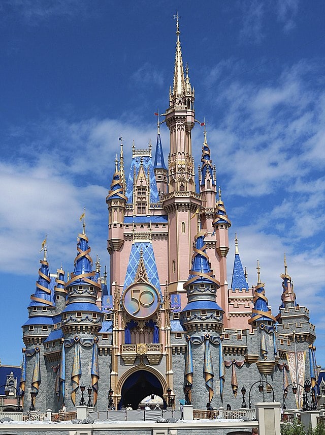 Cinderella Castle at Magic Kingdom during fireworks