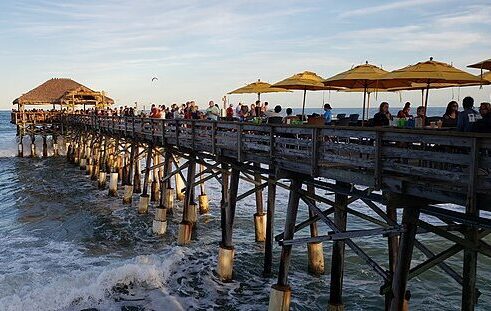 Cocoa Beach Pier rocket launch viewing