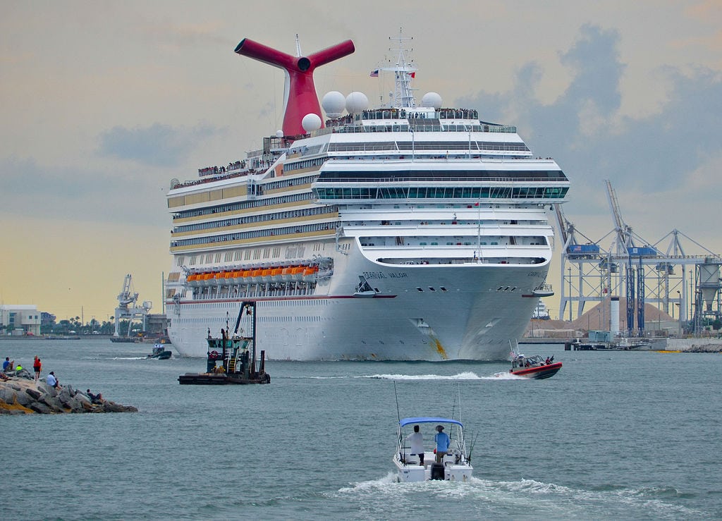 Cruise ship departing from Port Canaveral