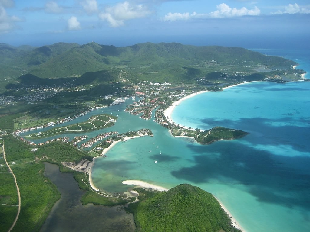 Western Caribbean aerial view from cruise itinerary