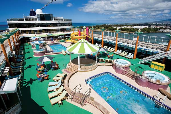Norwegian Cruise Line pool deck onboard