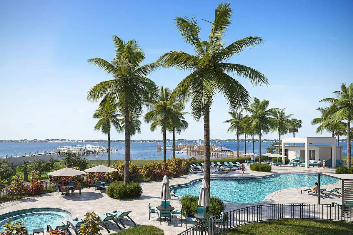 Private pool at Melbourne Beach vacation rental