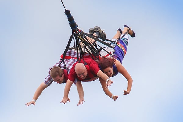 SkyCoaster Orlando thrill ride at Fun Spot America