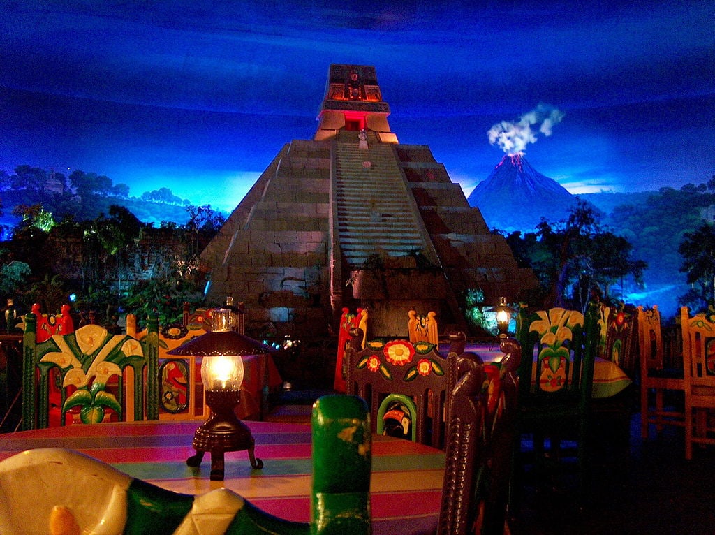 Food dishes at an EPCOT festival booth in Mexico