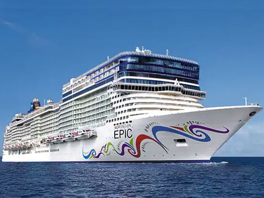 Norwegian cruise ship sailing near Port Canaveral