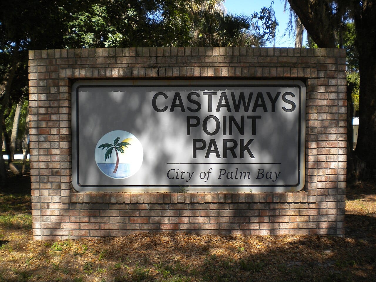 Castaways Point Park sign in Palm Bay Florida