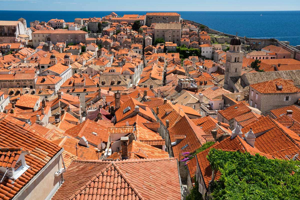 Rooftops in Old Town Dubrovnik Croatia