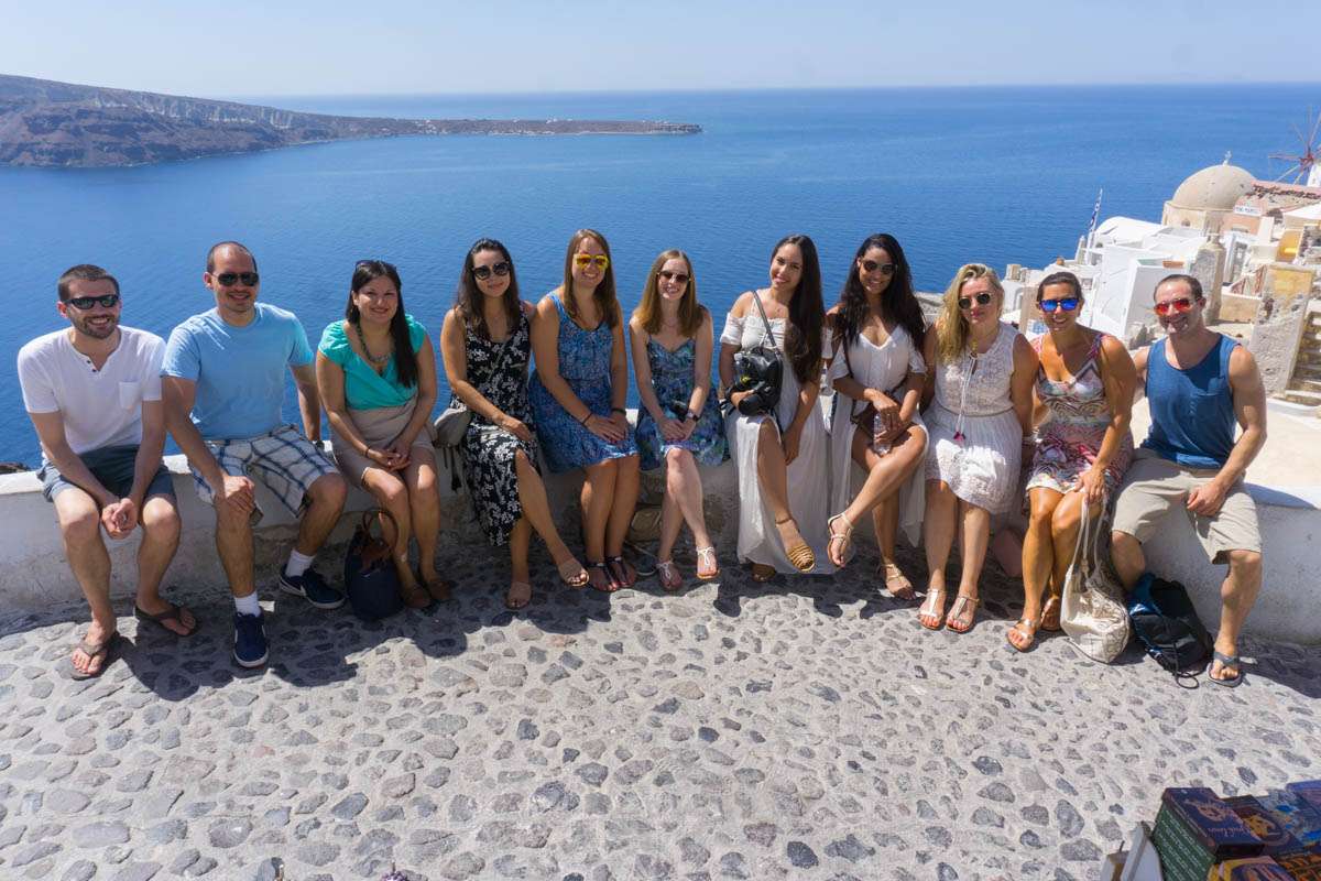 Hanging out in Oia Greece